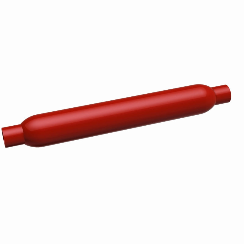 MagnaFlow Muffler Red Pack Series Glasspack 3.5in Rd 18in Body Length 2.25in/2.25in Inlet/Outlet - 13125