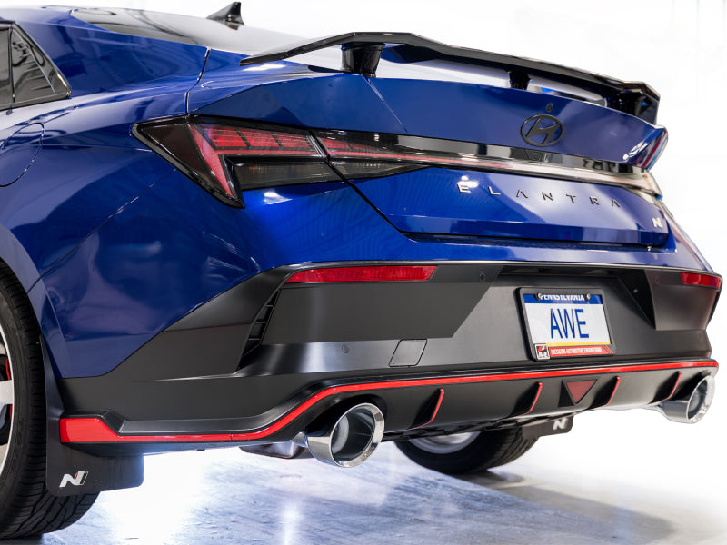 AWE Tuning 22-26 Hyundai Elantra N Track Edition Cat-Back Exhaust - Chrome Silver Tips - 3020-32237