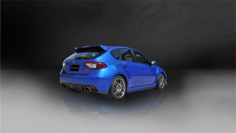 Corsa 2008-2014 Subaru Impreza Hatchback STI 2.5L Turbo Manual Black Sport Cat-Back Exhaust - 14862BLK
