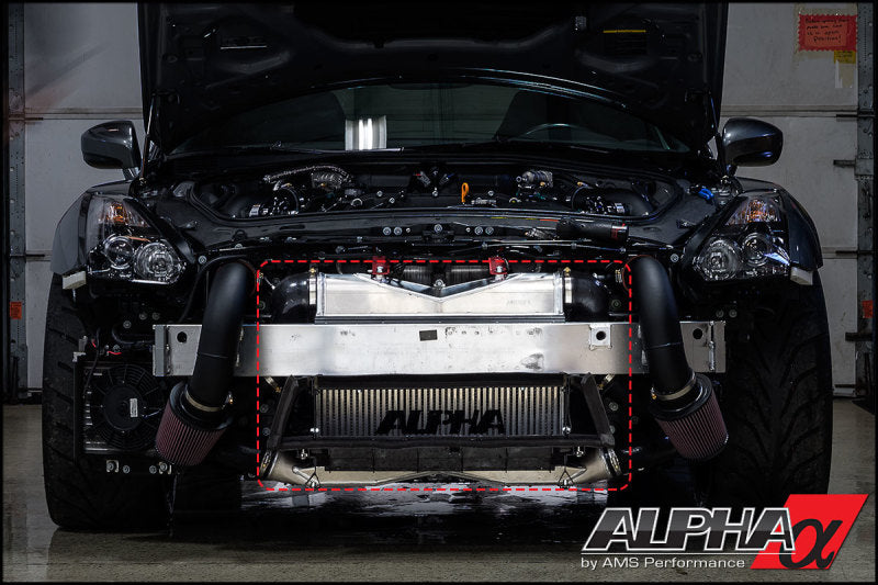 AMS Performance 2009+ Nissan R35 GTR Alpha Race Front Mount Intercooler Kit w/Logo - ALP.07.09.0008-1