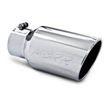 Load image into Gallery viewer, MBRP Universal Tip 6 O.D. Angled Rolled End 4 inlet 12 length - T5073
