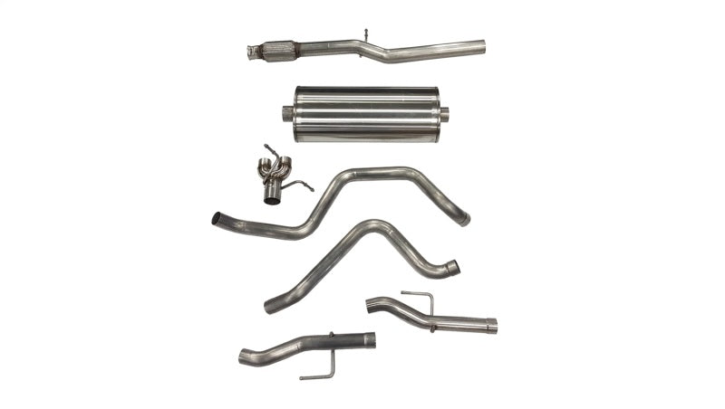 Corsa 2019-2025 Chevy Silverado 5.3L Crew Cab 3in Cat-Back Dual Rear Exit w/ Polished Tip - 21028