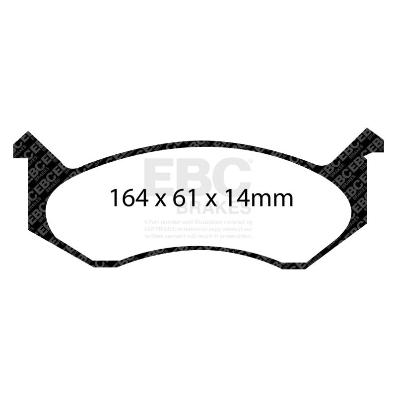 EBC 96-97 Dodge Ram Van B1500 Yellowstuff Front Brake Pads - DP41277R