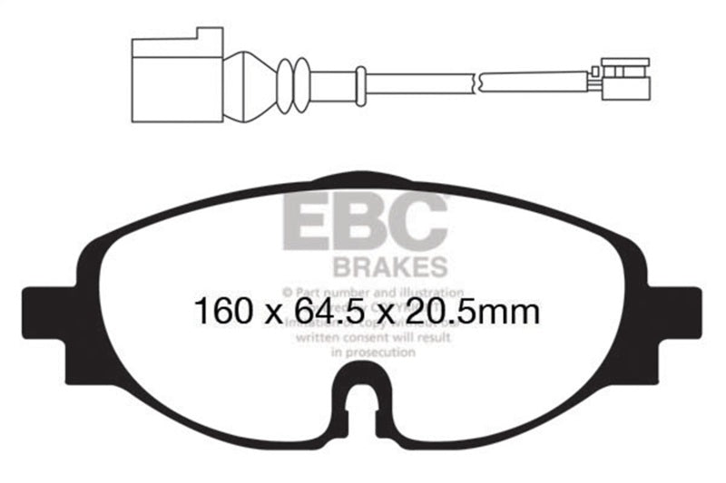 EBC 14-20 Audi A3 1.8T Bluestuff Front Brake Pads - DP52150NDX