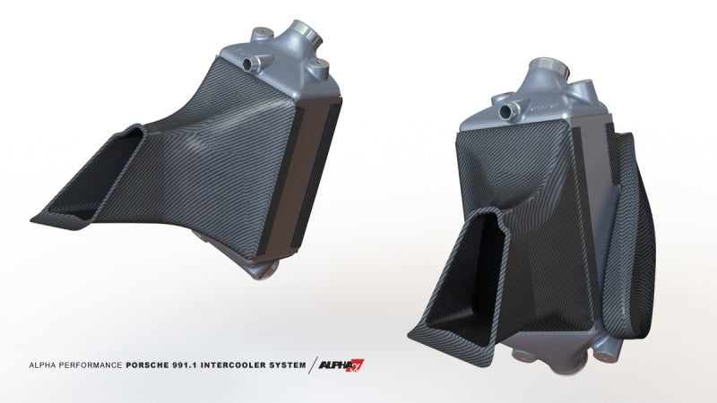 AMS Performance Porsche 997.1TT Alpha Intercooler System (For Stock Framed Turbos) - ALP.09.09.0001-2