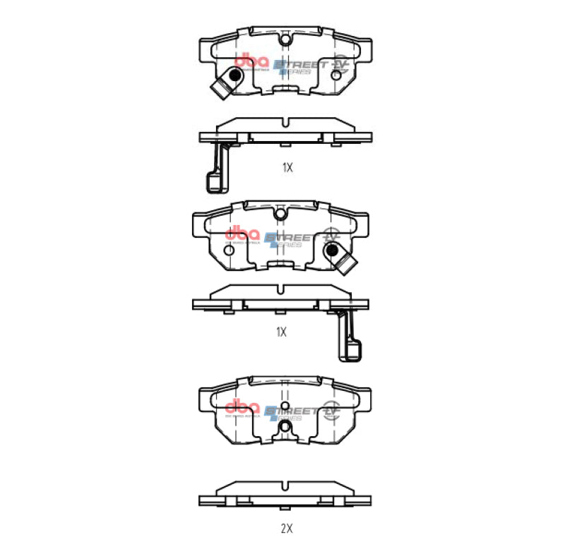 DBA 90-01 Acura Integra Rear SSEV Street Series Brake Pads - DB1163SSEV