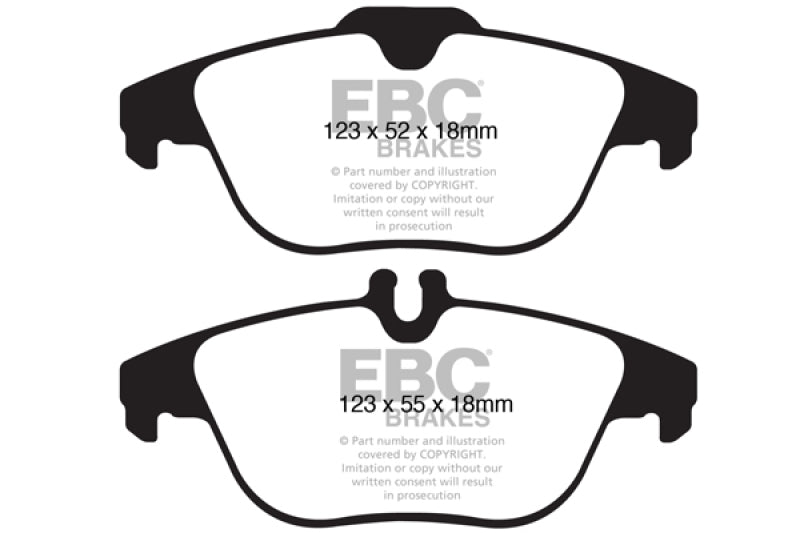 EBC 12-14 Mercedes-Benz C250 (W204) 1.8 Turbo Greenstuff Rear Brake Pads - DP21990