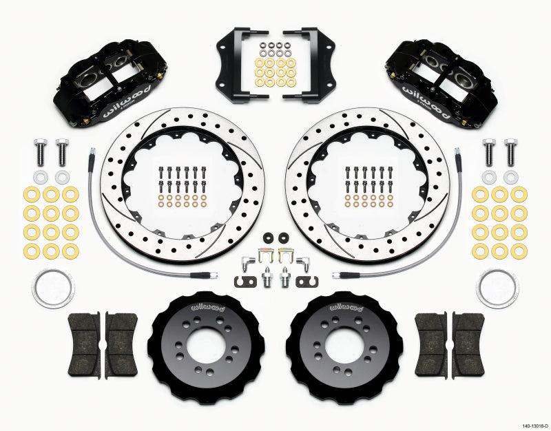 Wilwood Narrow Superlite 6R Front Hat Kit 12.88in Drilled 2013-Up Ford Focus ST w/ Lines - 140-13018-D