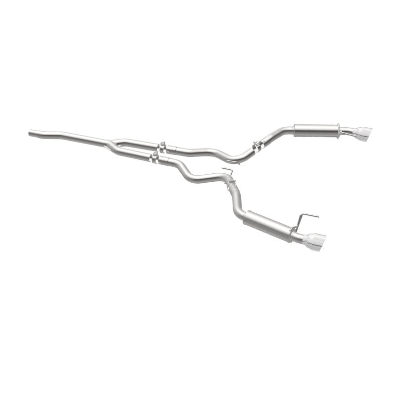 MagnaFlow Cat-Back 15-16 Ford Mustang 2.3L L4 Competition SS 3in Dual Split Rear 4.5in Black Tips - 19256