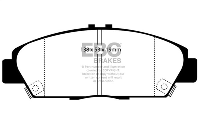 EBC 92-96 Honda Prelude 2.2 Redstuff Front Brake Pads - DP3975C