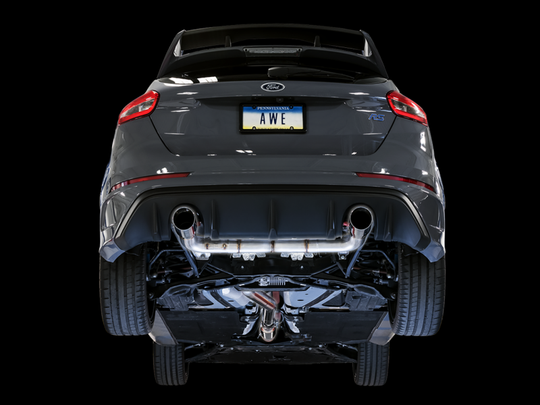 AWE Tuning Ford Focus RS Track Edition Cat-Back Exhaust - Diamond Black Tips - 3020-33032