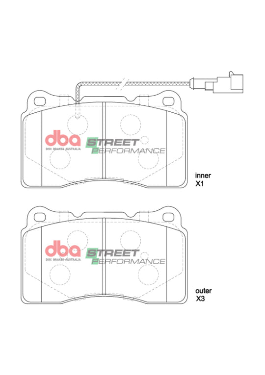 DBA 14-16 Maserati Ghibli (w/345mm Front Rotor) SP Performance Front Brake Pads - DB8861SP