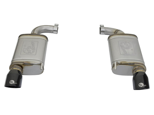 aFe MACHForce XP 2.5in 409 Stainless Axle Back Exhaust w/ Black Tips 15-17 Ford Mustang I4-2.3L (t) - 49-43085-B