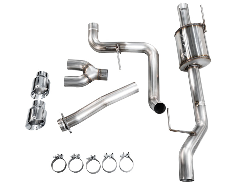 AWE Tuning 21-25 Ford F150 (14th Gen Reg Cab) Cat-Back Exhaust - 4.5in Dual Side Exit Chrome Tips - 3015-32145