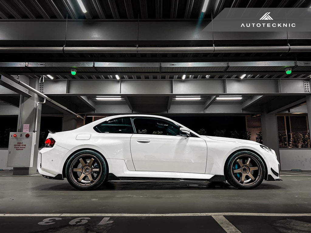 AutoTecknic Dry Carbon Side Skirt Extension Set V2 - BMW G87 M2