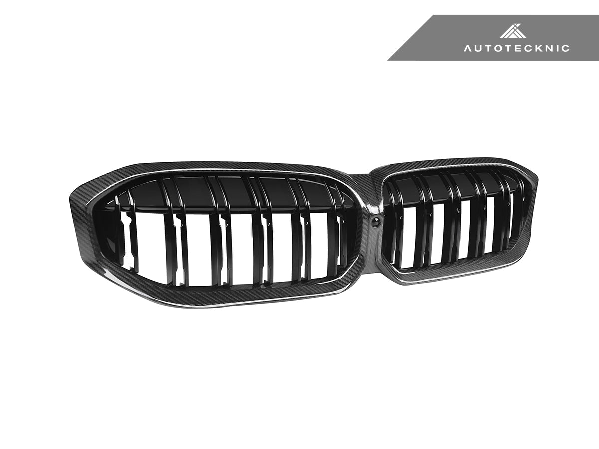 AutoTecknic Dry Carbon Fiber Dual-Slat Front Grille - BMW G20 3-Series LCI
