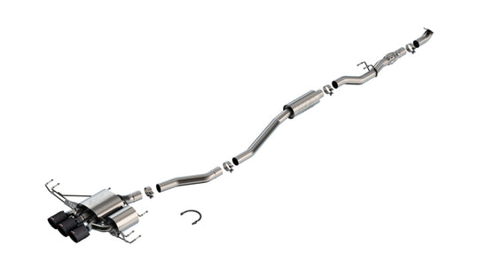 Borla 2023 Honda Civic Type R MT ATAK Catback Exhaust w/ 4in Black Anodized Carbon Fiber Tips - 140927CFBA