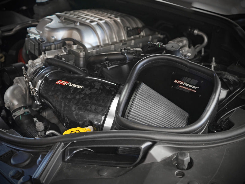 aFe 2021 Dodge Durango SRT Hellcat Track Series Carbon Fiber Cold Air Intake System w/ Pro DRY S - 57-10028D