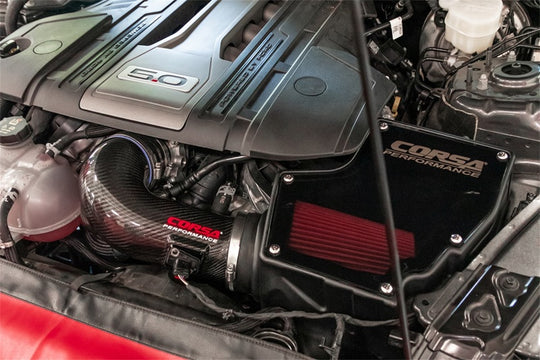 Corsa 2018-2023 Ford Mustang GT 5.0L V8 Carbon Fiber Air Intake w/ DryTech Filter - 44007D