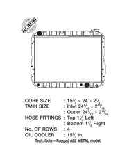 Load image into Gallery viewer, CSF 81-87 Toyota Landcruiser 4.2L A/T 4 Row All Metal Radiator - 2708