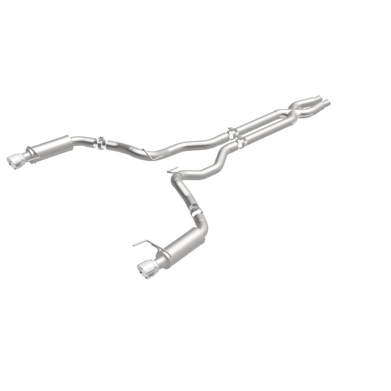 MagnaFlow Cat Back, SS, 3in, Competition, Dual Split Polished 4.5in Tips 2015 Ford Mustang GT V8 5.0 - 19101