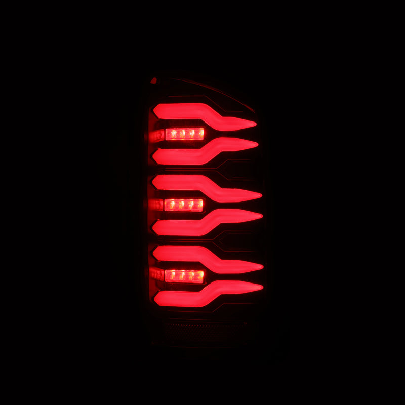 AlphaRex 02-06 Dodge Ram1500 + 03-06 Dodge Ram2500/3500 Luxx-Series LED Tail Lights (Pair) Black/Red - 641030