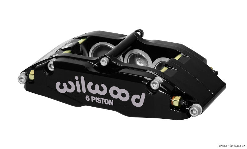 Wilwood Caliper-BNSL6-RH-Black 1.62/1.12/1.12in Pistons 1.10in Disc - 120-13382-BK