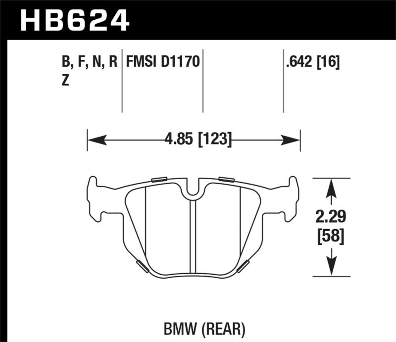 Hawk ER-1 Motorsports Brake Pads - HB624D.642