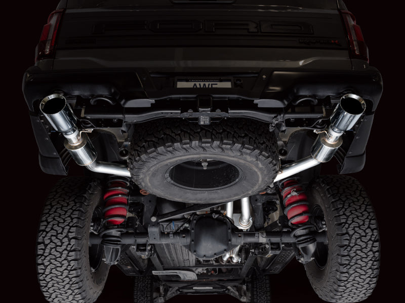AWE Tuning Gen 3 Raptor R SwitchPath Exhaust - Chrome Silver Tips - 3025-32852