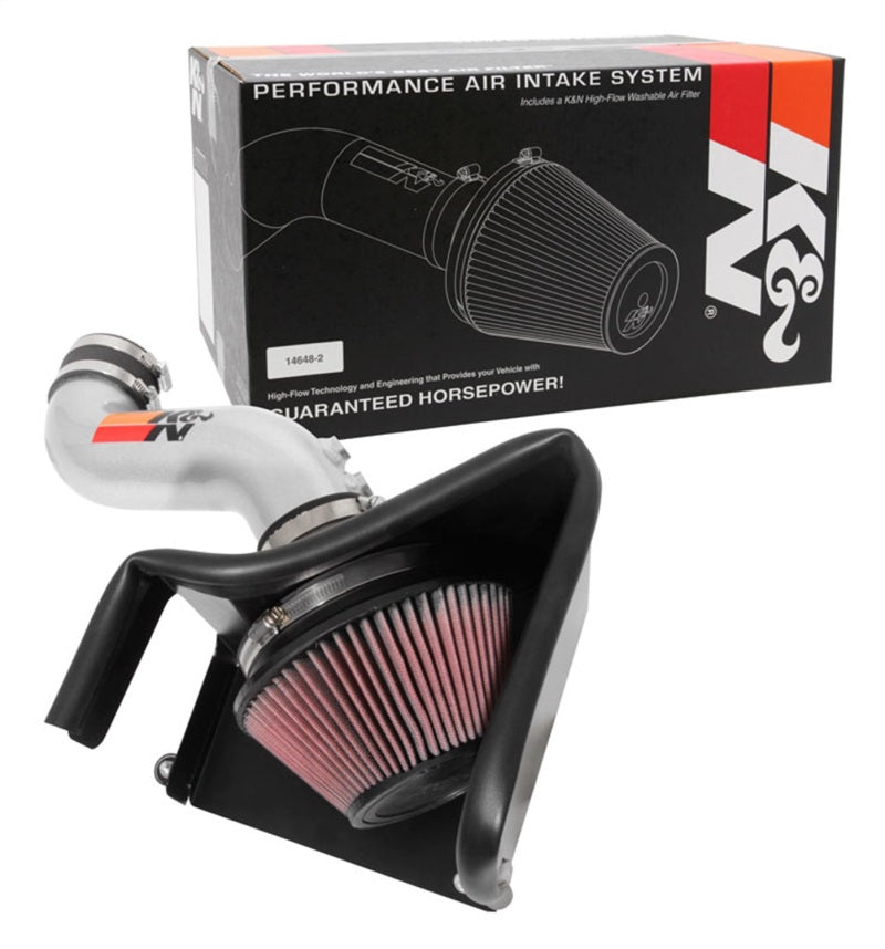 K&N 15-18 Hyundai Sonata L4-2.4L F/I Silver Typhoon Short Ram Intake - 69-5321TS