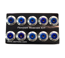 Load image into Gallery viewer, NRG Fender Washer Kit (TI Series) M6 Bolts/SS For Plastic (Silver Washer/TI Burn Screw) - Set of 10 - FW-200ST