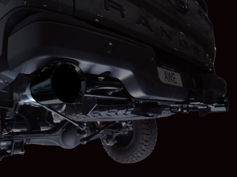 AWE 2024+ Ford Ranger Raptor 3.0L Switchpath Cat-Back Exhaust - Diamond Black Tips - 3025-33306