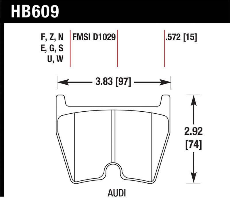 Hawk 08-15 Audi R8 DTC-70 Race Front Brake Pads - HB609U.572