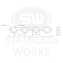 Load image into Gallery viewer, Stainless Works SBF AFR 225 Head Round Port Header 304SS Exhaust Flanges 1-7/8in Primaries - HFSBFAFR188