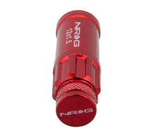 Load image into Gallery viewer, NRG 700 Series M12 X 1.5 Steel Lug Nut w/Dust Cap Cover Set 21 Pc w/Locks &amp; Lock Socket - Red - LN-LS700RD-21