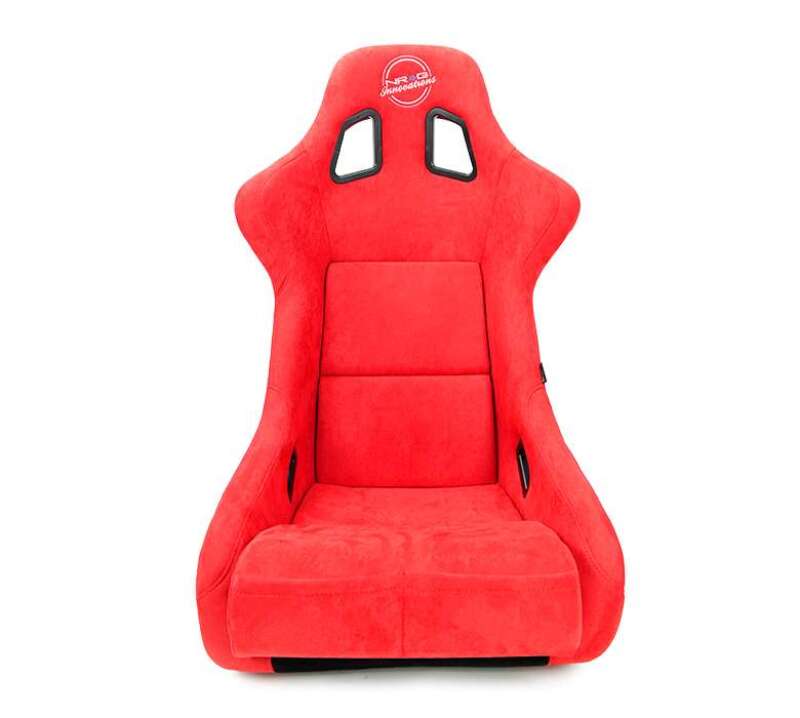 NRG FRP Bucket Seat (Large) Red Alcantara w/ Dragon Livery - FRP-302RD-DRGN-R