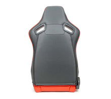 Load image into Gallery viewer, NRG Omega Reclinable Racing Seat (Pair) Red with Black Carbon Vinyl Back - RSC-750RD/BK L/R