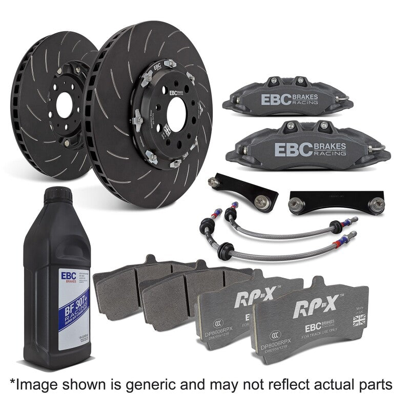EBC Racing 93-02 Toyota Supra 3.0TT Anodized Apollo-6 Calipers 355mm Rotors Front Big Brake Kit - BBK066R-2F