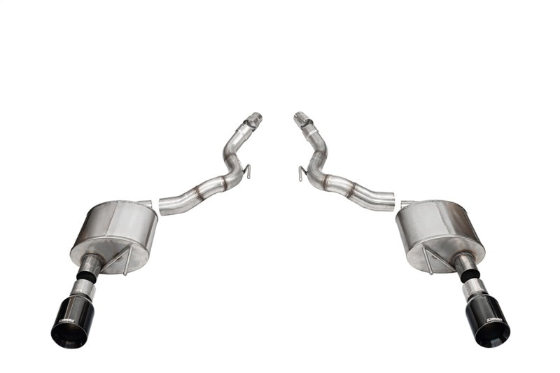 Corsa 24+ Ford Mustang GT Sport Axle-Back Dual Rear Exit with 4.5in Black PVD Straight Cut Tips - 21273BLK