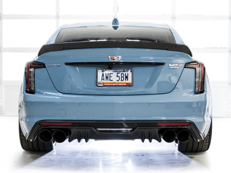 AWE Tuning 22-26 Cadillac CT5-V Blackwing SwitchPath Exhaust - Diamond Black Tips - 3025-43562
