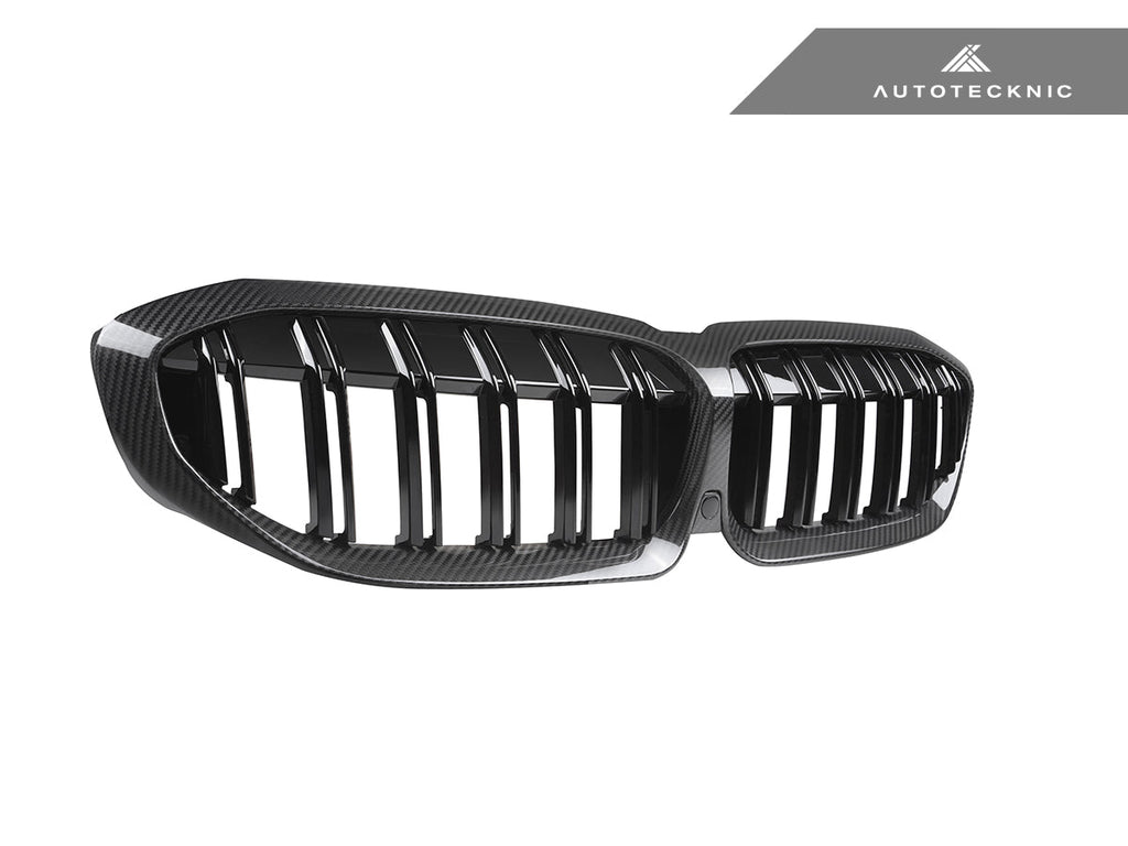 AutoTecknic Dry Carbon Fiber Dual-Slats Front Grilles - BMW G20 3-Series Pre-LCI