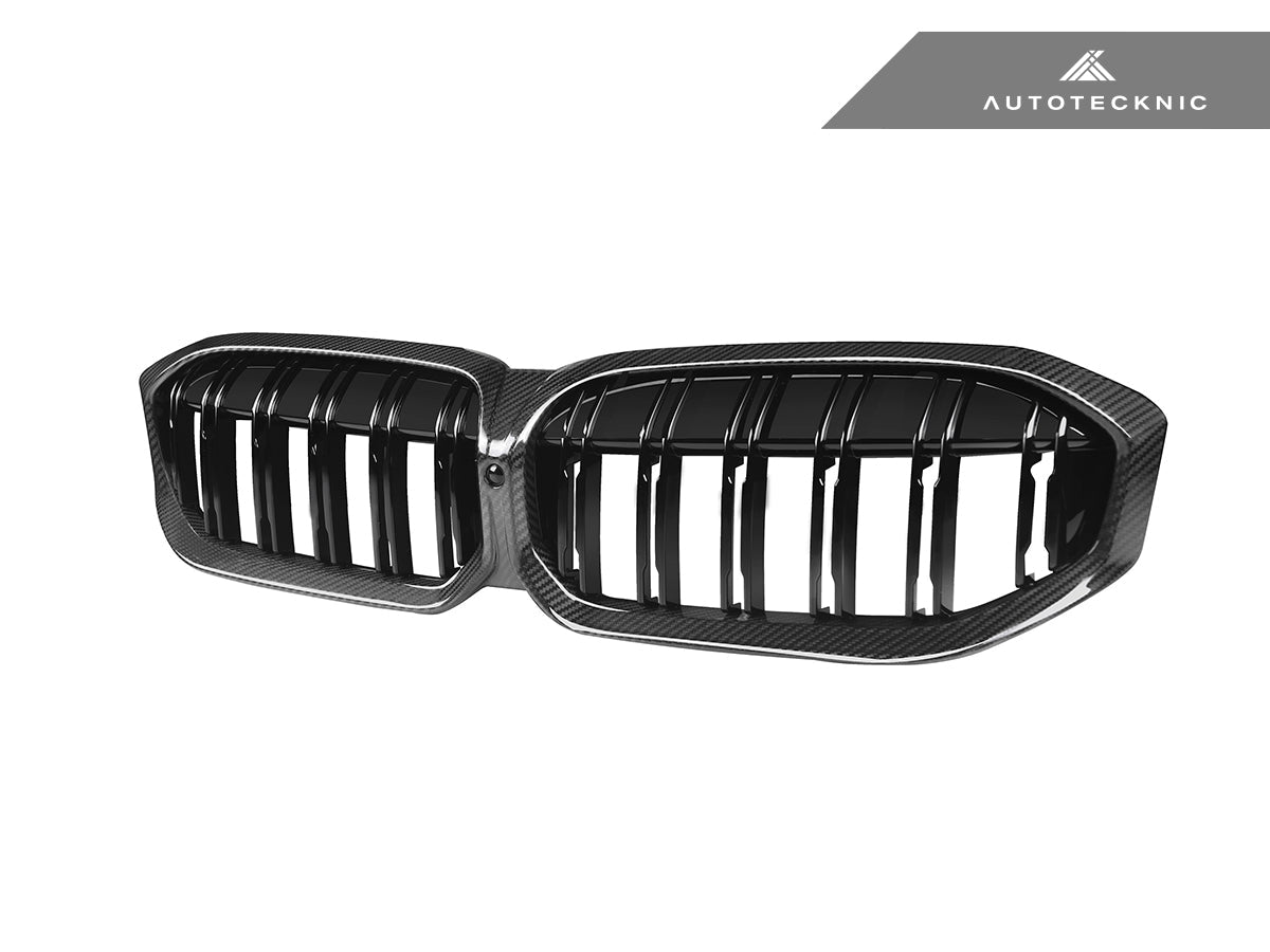 AutoTecknic Dry Carbon Fiber Dual-Slat Front Grille - BMW G20 3-Series LCI