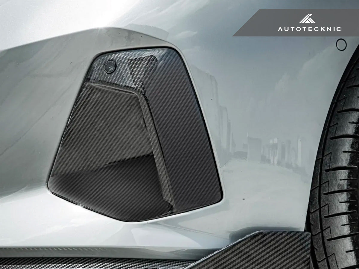 AutoTecknic Dry Carbon Front Bumper Trim Set - BMW G60 5-Series