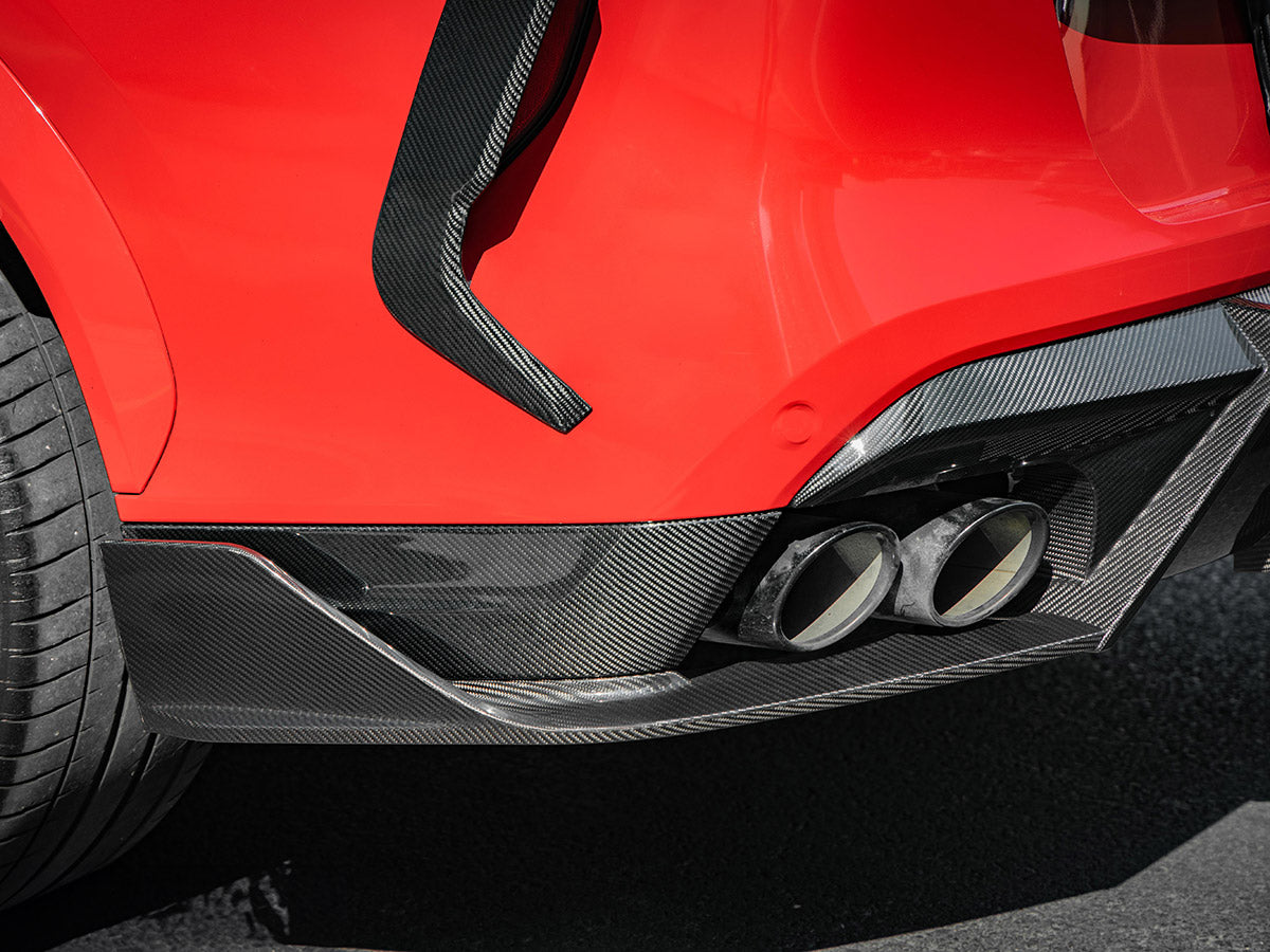 AutoTecknic Carbon Fiber Rear Splitter Set - BMW F96 X6M