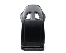 Load image into Gallery viewer, NRG Reclinable Racing Seats (Pair) Black Leather w/NRG Logo Red Stitch - RSC-208-1L/R