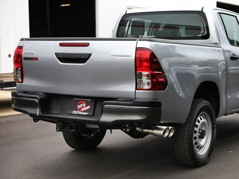 aFe 15-26 Toyota Hilux L4-2.4/2.8L (td) Vulcan Series 3in SS Rear-Side Exit Exhaust w/ Polished Tip - 49-36088-P