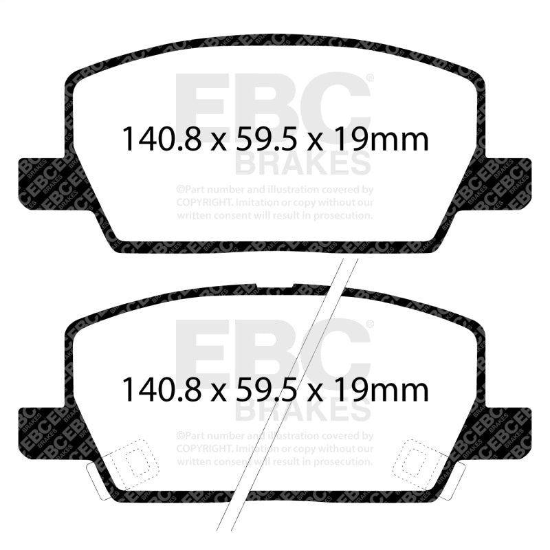 EBC 2018+ Buick Encore 1.4T Yellowstuff Front Brake Pads - DP42420R