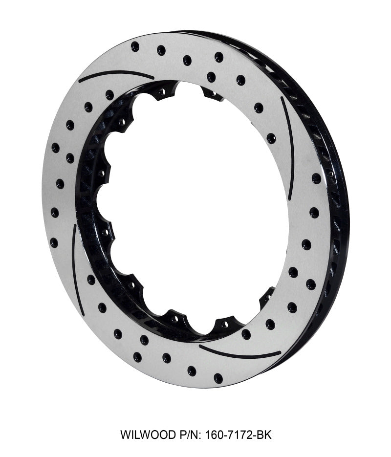 Wilwood Rotor-SRP48 SPC-37-RH-BLK-Drill 12.88 x 1.25 - 12 on 8.75in - 160-7172-BK