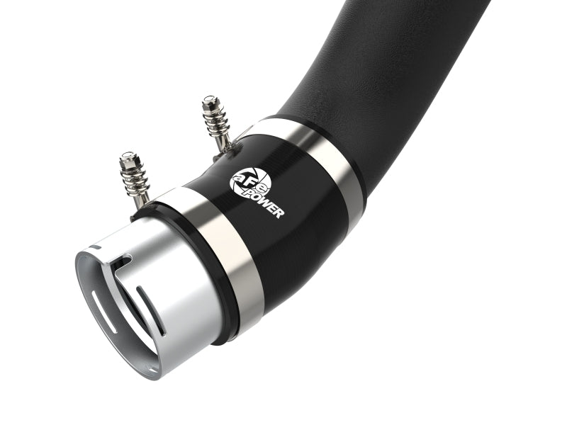 aFe BladeRunner Black 3in Aluminum Charge Pipe Kit 20-21 GM Diesel Trucks V8-6.6L (td) L5P - 46-20444-B