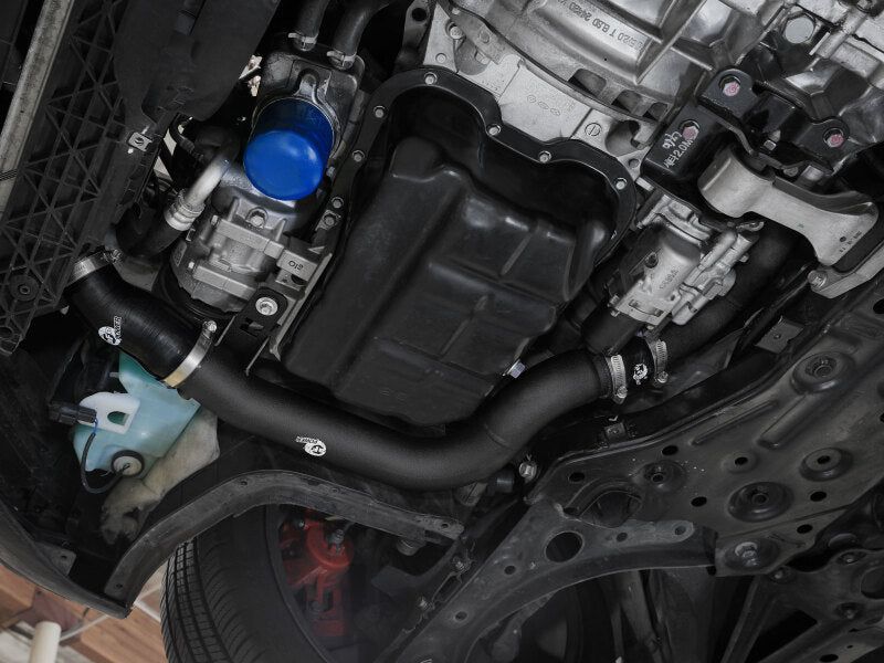 aFe 19-22 Hyundai Veloster N BladeRunner 2-1/4in to 2-1/2in Aluminum Hot Charge Pipe - Black - 46-20768-B